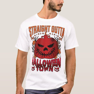 T-shirt Sortis d'Halloween Town Fantômes de citrouille rou