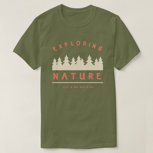 T-shirt Sortons et explorons la nature (Design devant)