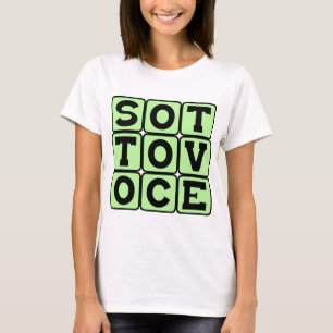 T-shirt Sotto Voce, En Une Voix Douce Phrase Italienne