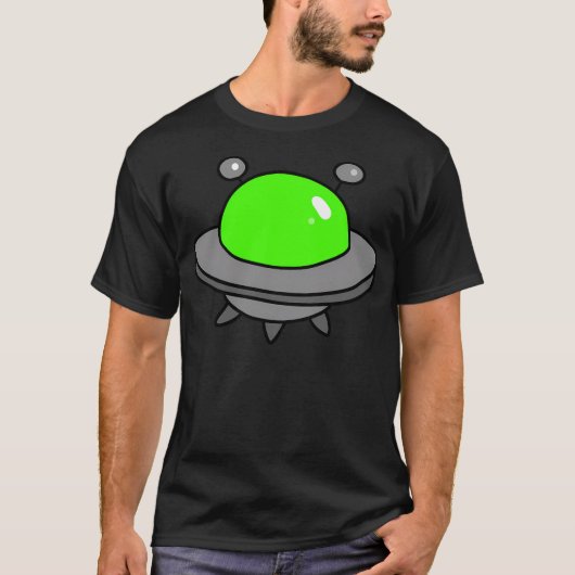 T-shirt Soucoupe volante verte Ufo (Devant)