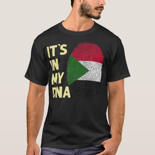T-shirt Soudan Dans Mon ADN L'Équipe Du Drapeau Soudanais  (Devant)
