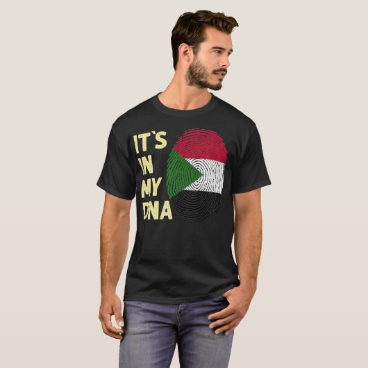 T-shirt Soudan Dans Mon ADN L'Équipe Du Drapeau Soudanais (Devant entier)