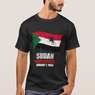 T-shirt Soudan Drapeau T Chemise Indépendance Soudanaise