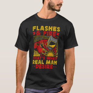 T-shirt Souder Flashes Et Feu Ce Vrai Homme Desi