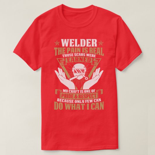 T-shirt Souder La Douleur Est Vraiment Fier Souder T Chemi (Design devant)