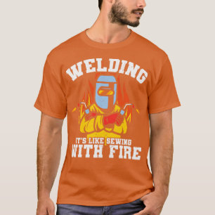 T-shirt Souder Son Comme Coudre Avec Feu Drôle Souder Gif
