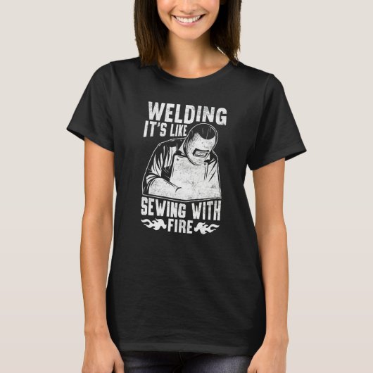 T-shirt Souder souder c'est comme coudre avec des artisans (Devant)