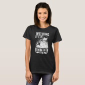 T-shirt Souder souder c'est comme coudre avec des artisans (Devant entier)