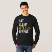 T-shirt Soudeur  Manger Dormir Souder Répéter (Devant entier)