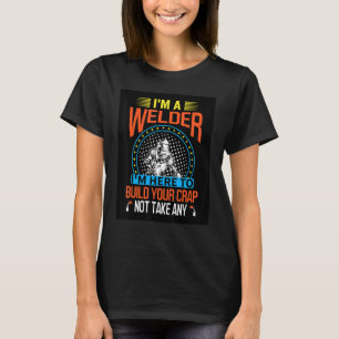 T-shirt Soudure soudure ici pour construire des conneries