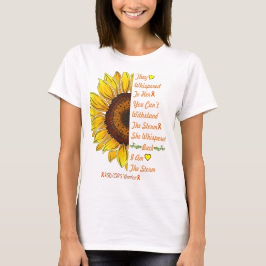 T-shirt Souffle de Tournesol T de sensibilisation RSD/CRPS (Devant)
