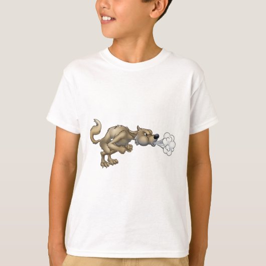 T-shirt Soufflement de loup de petits porcs de la bande (Devant)