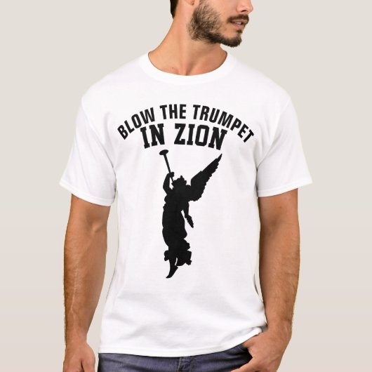 T-shirt SOUFFLER LE TRUMPET EN ZION christian messianic (Devant)