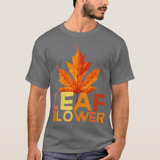 T-shirt Souffleur à feuilles Halloween - impression (Devant)