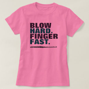 T-shirt Soufflez la bande rapide de cannelure de doigt dur