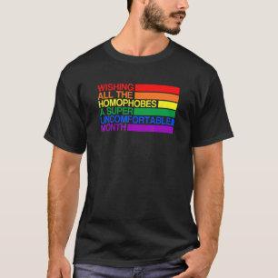 T-shirt Souhaiter à tous les homophobes un joyeux Mois de