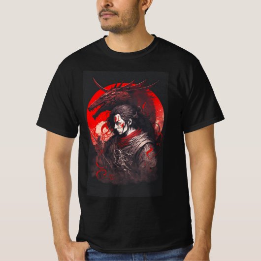 T-shirt Soul Dragon - Samurai Spirit Art Imprimer / T-shir (Devant)