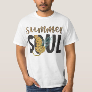 T-shirt Soul été homme avec design léopard