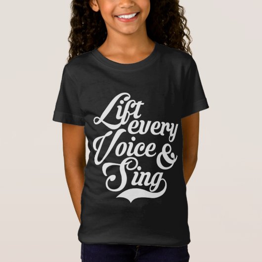 T-Shirt Soulevez chaque voix et chante Noir Africain-Améri (Devant)