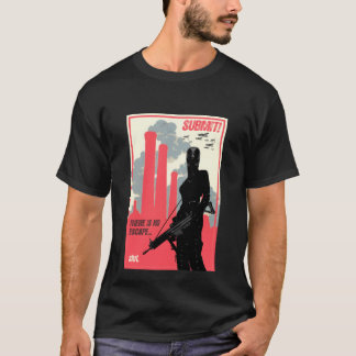 T-shirt SOUMETTEZ ! art d'affiche - chemise foncée
