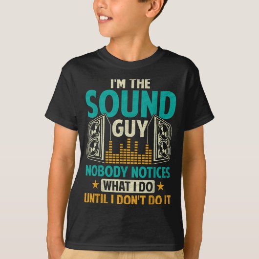 T-shirt Sound Engineer Tech Husband Dad Funny Dj Disc Jock (Devant)