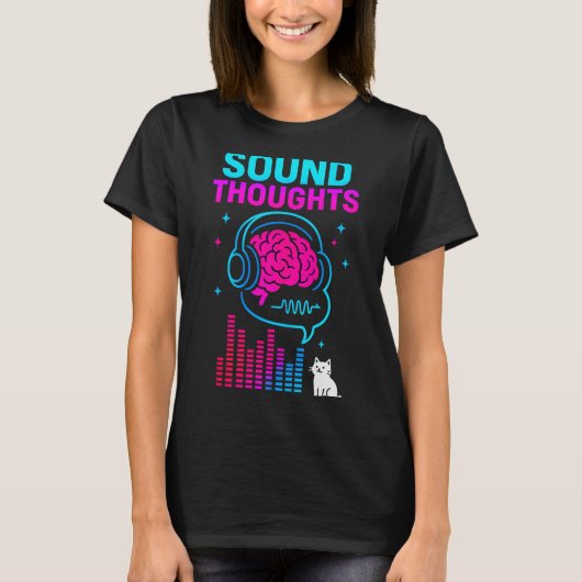 T-shirt Sound Thoughts Stoic Philosophy Minimalist Slogan (Devant)