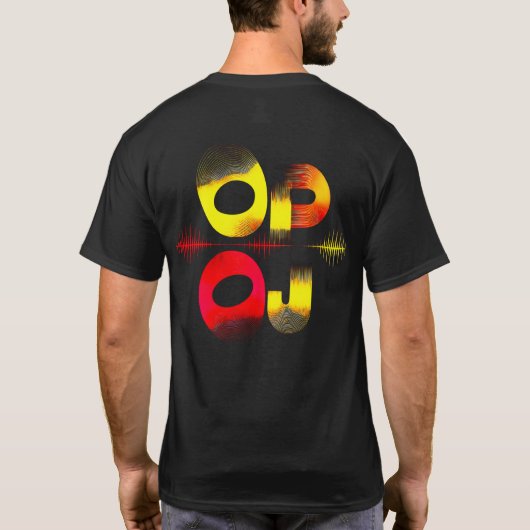 T-shirt Sound Wave Audio Visualisation Musique Fréquence A (Dos)
