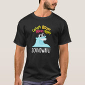 T-shirt Sound Wave Funny Ocean Pun Dark BG (Devant)