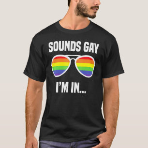T-shirt Sounds Gay Im Dans Rainbow Lunettes de soleil Lgbt