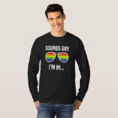 T-shirt Sounds Gay Im Dans Rainbow Lunettes de soleil Lgbt (Devant entier)