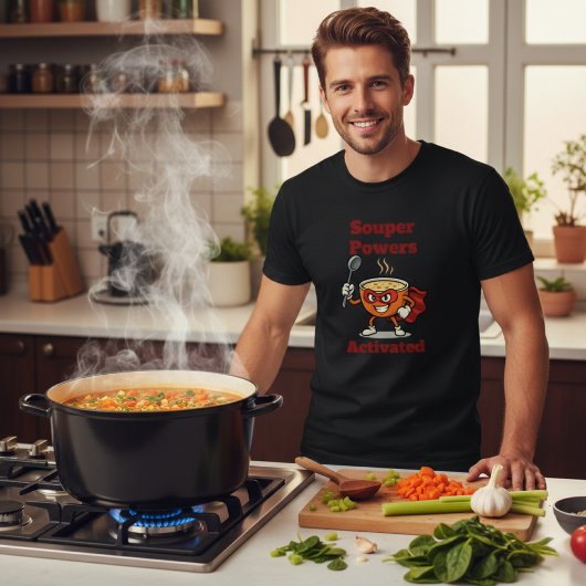 T-shirt Souper Powers Activated Funny Soup Pun