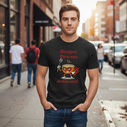 T-shirt Souper Powers Activated Funny Soup Pun