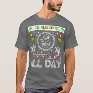 T-shirt Soupir toute la journée laide pull de Noël