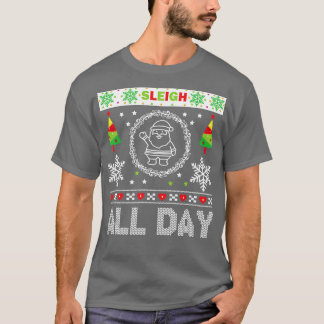T-shirt Soupir toute la journée laide pull de Noël