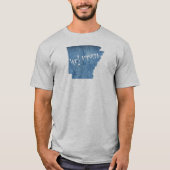 T-shirt Sources chaudes Arkansas Grain de bois (Devant)
