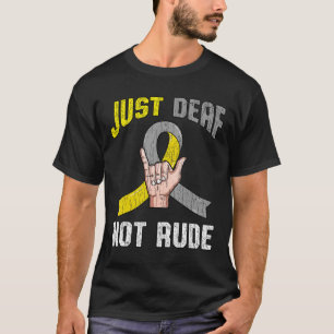 T-shirt Sourd et non Rude Apparence Sensibilisation ASL La