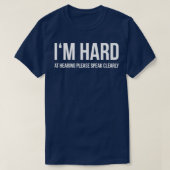 T-shirt Sourd Ix27m Dur à l'oreille S'il vous plaît parler (Design devant)