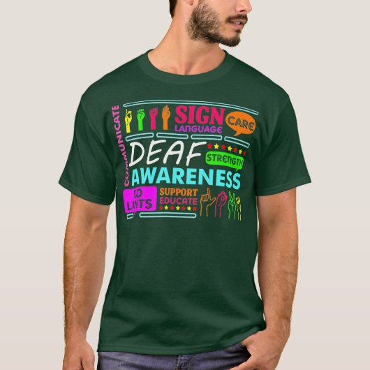 T-shirt Sourds Sourds Signal Sourds Perte auditive Perte (Devant)