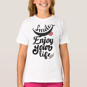 T-shirt Souriez Bonne Vie Mignonne Chemise