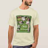 T-shirt Souriez Dieu Vous Aime Fleurs Inspiration (Devant)
