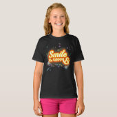 T-shirt Souriez et soyez heureux Motivationnel (Devant entier)
