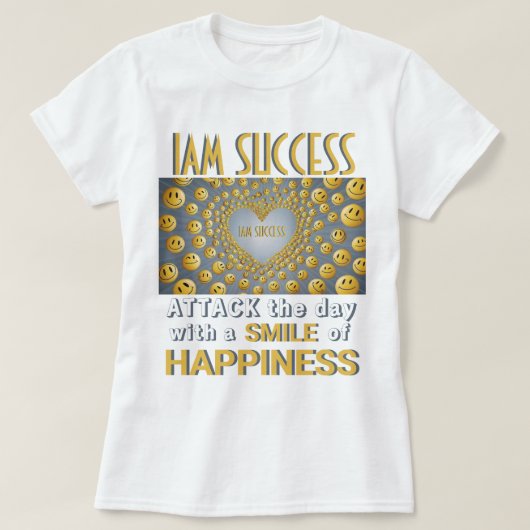 T-SHIRT SOURIRE DE BONHEUR (Design devant)