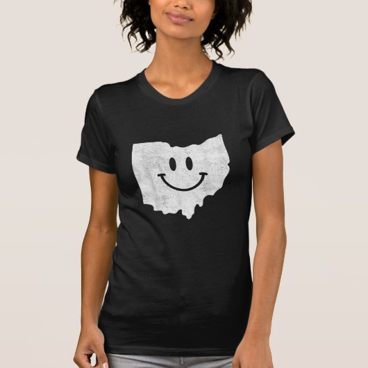 T-shirt Sourire en OH - Drôle Ohio Happy Face (Devant)