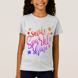 T-Shirt Sourire Étincelant Coloré Motivationnel dire