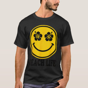 T-shirt Sourire fleur d'hibiscus vie de plage hawaii été