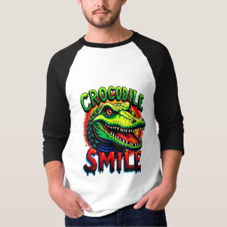 T-shirt "Sourire joyeux de crocodile - Amusant et Whimsica