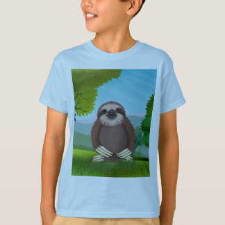 T-shirt Sourire mignon Sloth Monogrammed