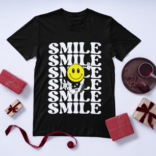 T-shirt Sourire minimaliste Émoticône Rétro typographie Dr