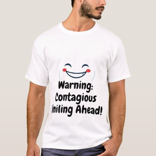 T-shirt Sourire Minimaliste Joyeux (Devant)