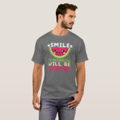 T-shirt sourire pastèque drôle (Devant entier)